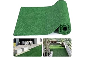 GOTGELIF Army Green Artificial Grass Turf 3.3X6.6FT(21.8 Square FT), 0.4'' Natural Looking Synthetic Fake Grass Rug Mat for Pet Porch Indoor Outdoor Greenery Garden Terrace Playground-Get Your Dream Lawn Now!