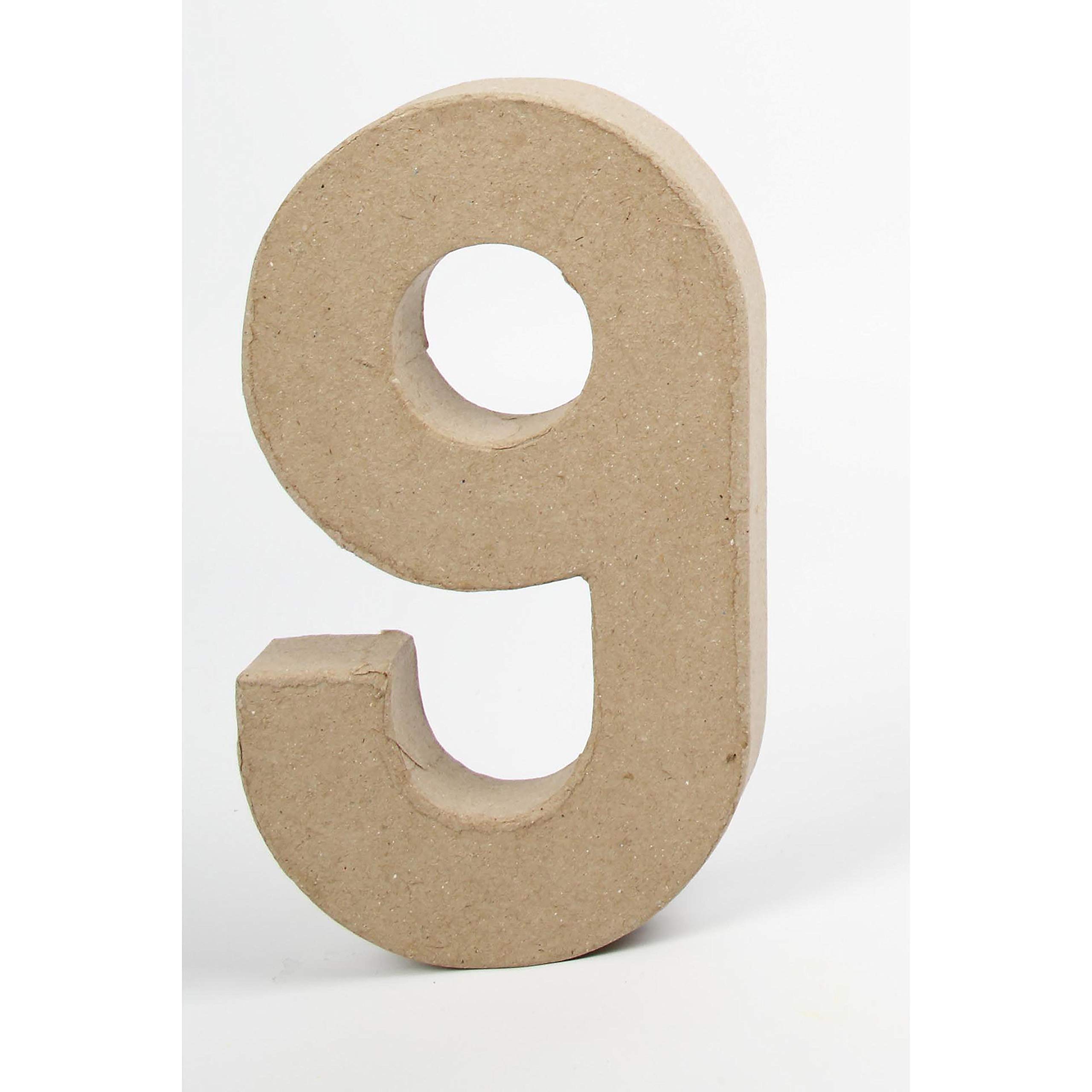 Create Crafts 26637 Creativ 20 cm 1-Piece Papier Mache Number 9