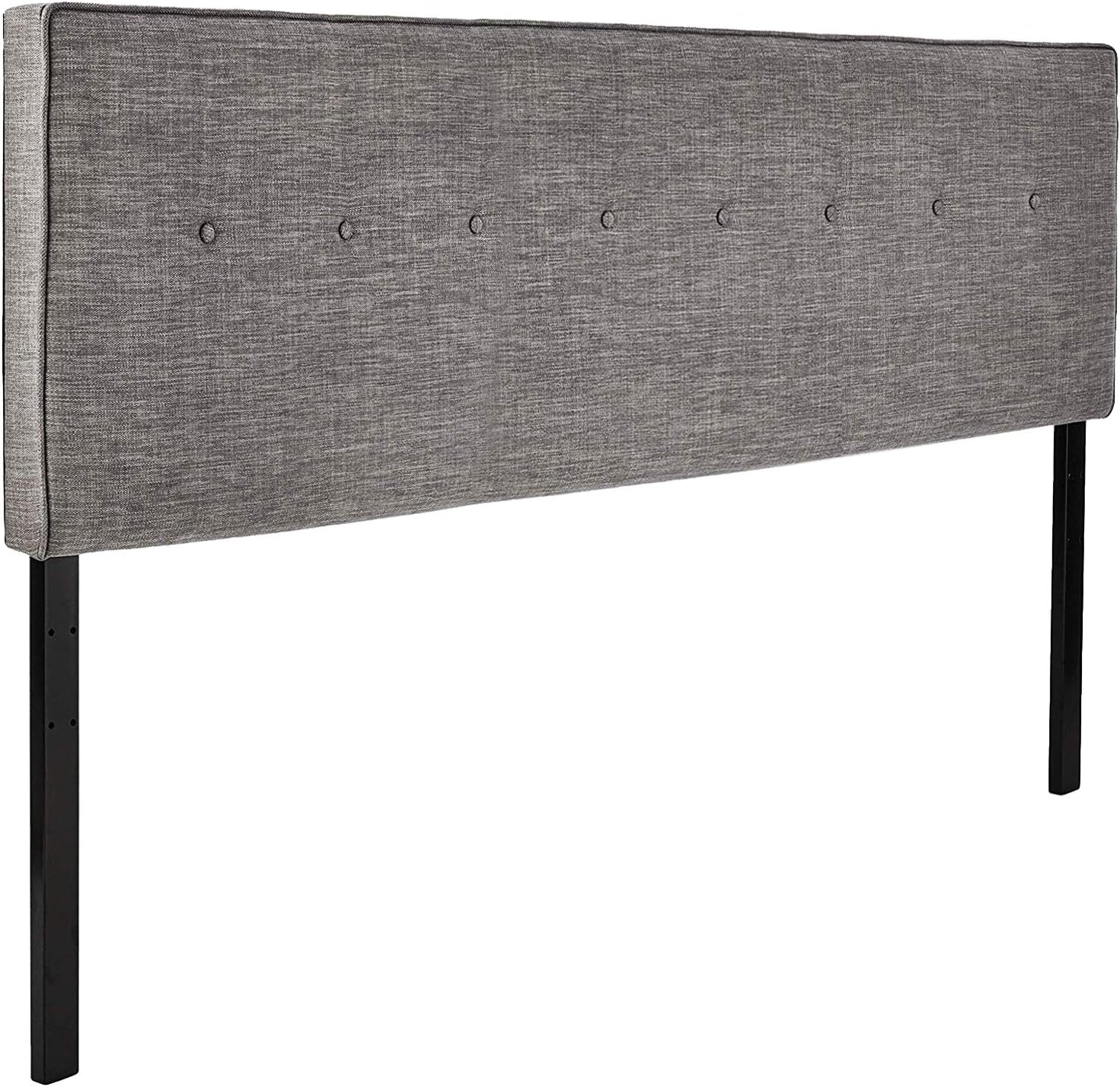Amazon Brand – Ravenna Home Haraden Modern Rectangular Button-Tufted King Bed Headboard, 82"W, Grey
