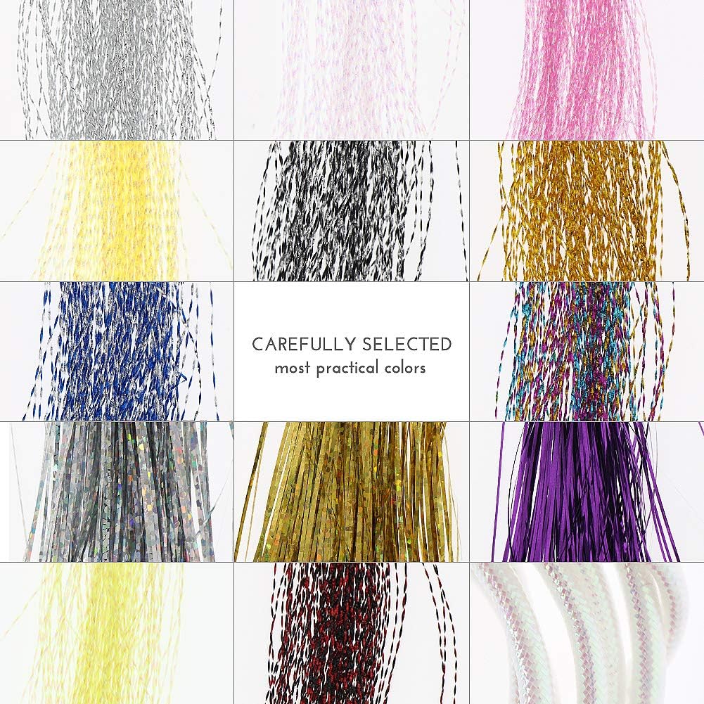 Croch Fly Tying Materials Kit for Dry/Wet Flies, Nymphs and Streamers (10Crystal Flash + 3Flashabou + 7Ice Chenille + 4Rayon Chenille + 1Mylar Tube) : Sports & Outdoors