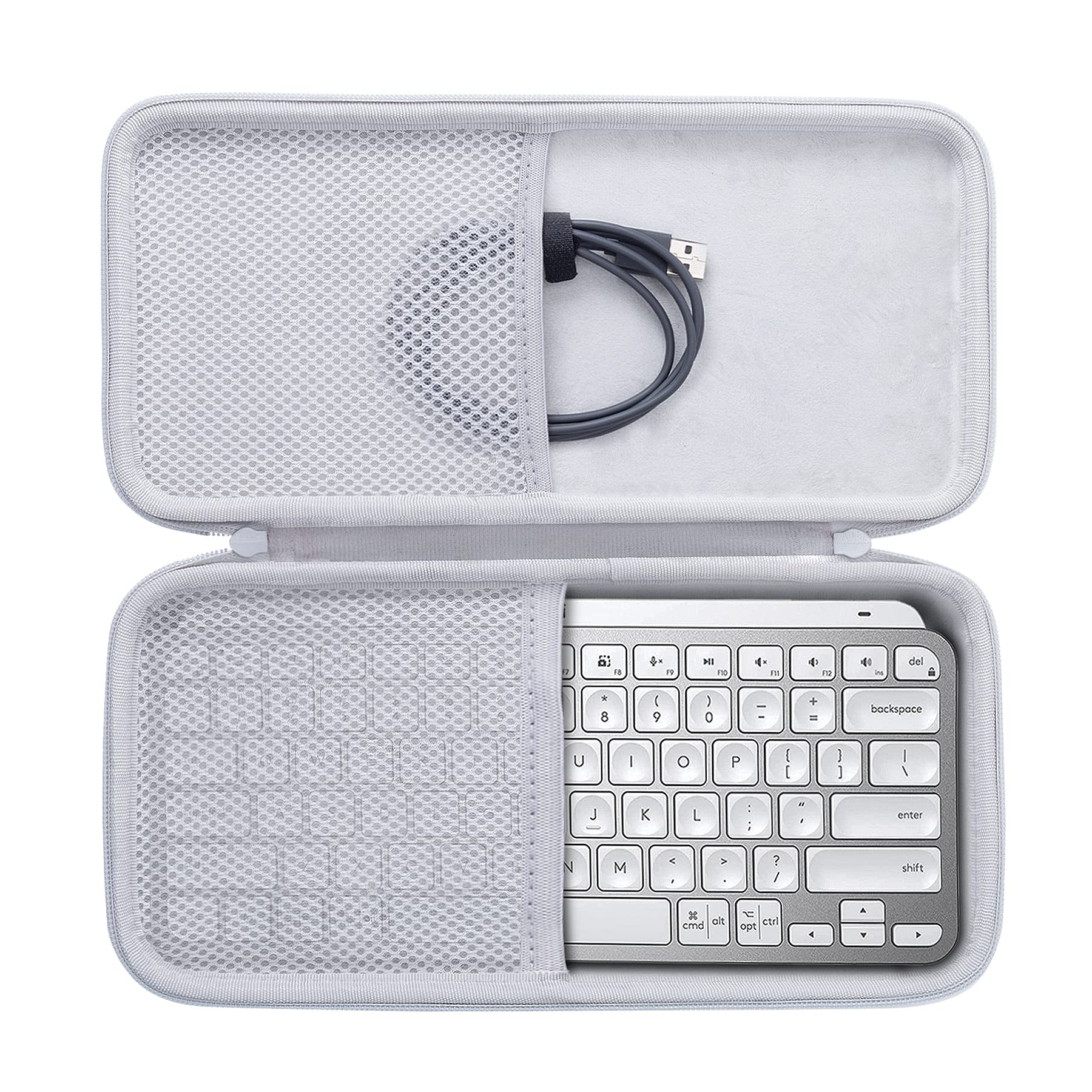 Aenllosi Hard Carry Case for Logitech MX Keys Mini Minimalist Wireless Illuminated Keyboard, Case Only(White)