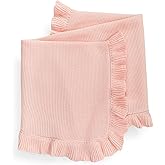 YCHWFF Knit Baby Blanket - 30"x40" Newborn Swaddle Blanket - Soft Knitted Baby Gifts for Baby Shower (Pink)