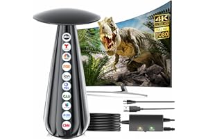 WMIJJOL 900+ Miles Range TV Antenna, 2024 Newest Indoor TV Antenna for Smart TVs and Old TVs, HD Digital Antenna with Amplifier and Signal Booster, Supports Local Channels for 4K 1080P -36ft Coaxial Cable