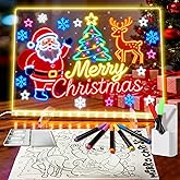 Led Drawing Board with Battery Pack, 13.7"X10" LED Note Board with Colors for Kids, Light Up Drawing Board for Home Office Sc