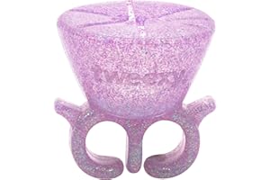 tweexy Wearable Nail Polish Holder Ring - Nail Polish Bottle Holder for Easy Application | Perfect for Fingernail Painting, Manicure & Pedicure | Nail Polish Accessories (Opal Sparkle)