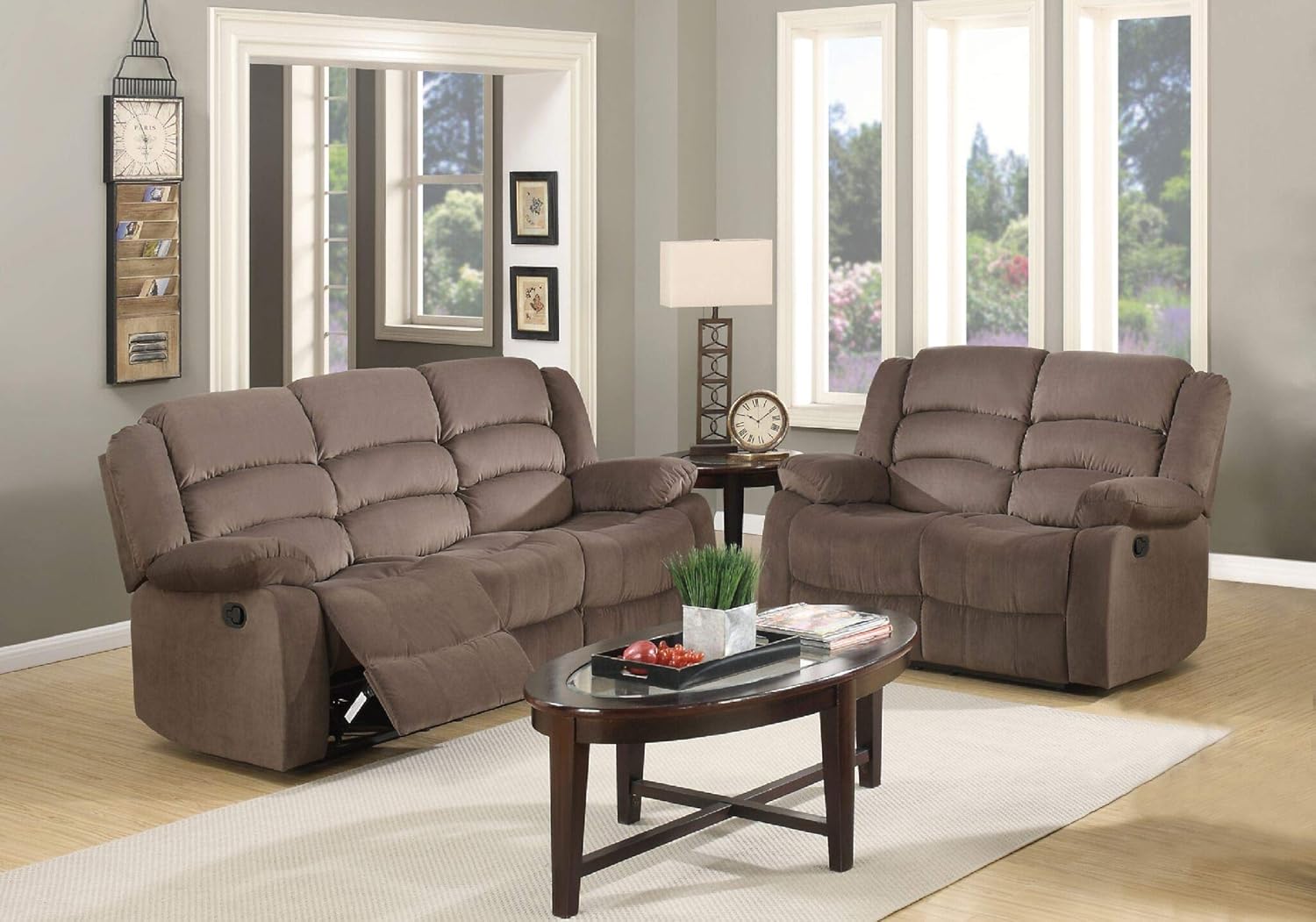 Amazon Com Blackjack Furniture Complete Microfiber Reclining Sofa