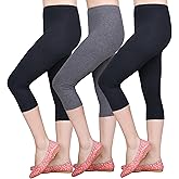 IRELIA 3 Pack Modal Girls Leggings Capri Solid Pant for School/Holiday