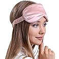 Vénera Silk Sleep Mask - 100% Pure 22 Momme Mulberry Silk Eye Sleeping Mask for Women and Men - Blackout Silk Eye Mask for Sleeping (Pink)