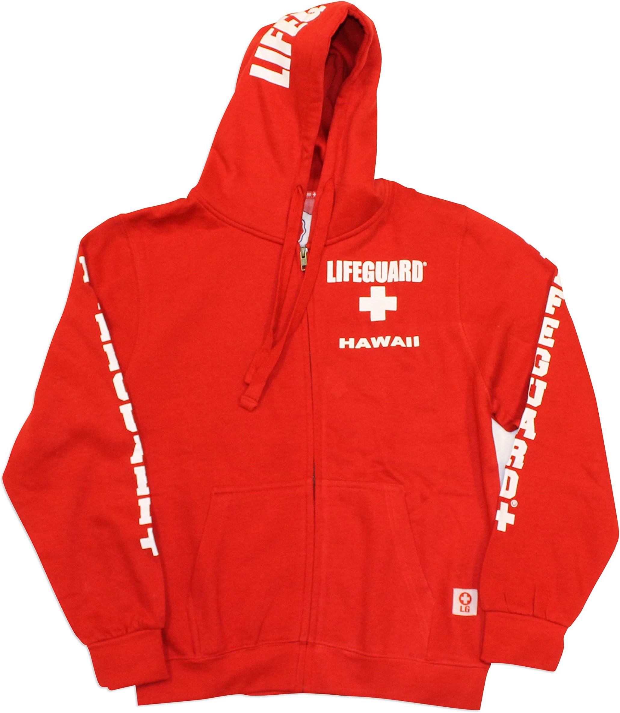 Maui Clothing Officially Licensed Lifeguard Hawaii Zipper Hoodie (Medium)