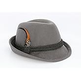 Britta Products Holiday Oktoberfest Wool Bavarian Alpine Hat - Gray Color - Size Medium