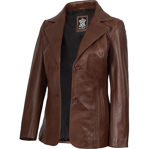 World of Leather Distressed Leather Jacket Blazer Designer Oil