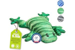 manimo Weighted Stuffed Animal for Kids - Lap Pad Sensory Tool - Perfect for Home, Schools, Kindergartens, Daycares (Frog 5.5 lb)