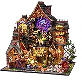 OZJAY Miniature House Kit, Mini House Building Kit with Furniture, DIY Miniature Kit for Adults Teen, Dollhouse Kit for Birthday Christmas, Magic Spirit