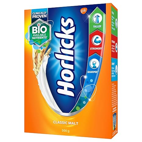 Horlicks Health & Nutrition drink-500 g Refill pack (Classic Malt)