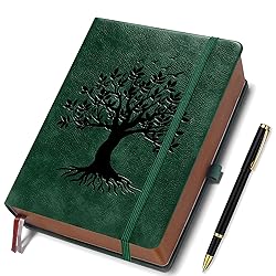 Thick Lined Journal Notebook with Pen, 360 Pages