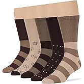 7BIGSTARS KINGDOM Men Diabetic Non-Binding Fashion Cotton Socks-5 Pack Large/XL