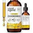 Wild & Organic Chamomile Tincture - Relaxing & Calming Chamomile Supplement - Liquid Flower Extract Drops - Vegan, Sugar & Alcohol-Free - 2 fl oz