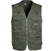 LISUHEPEAL Men’s Fishing Vest Summer Outdoor Work Safari Travel Photo Vest with Multi Pockets