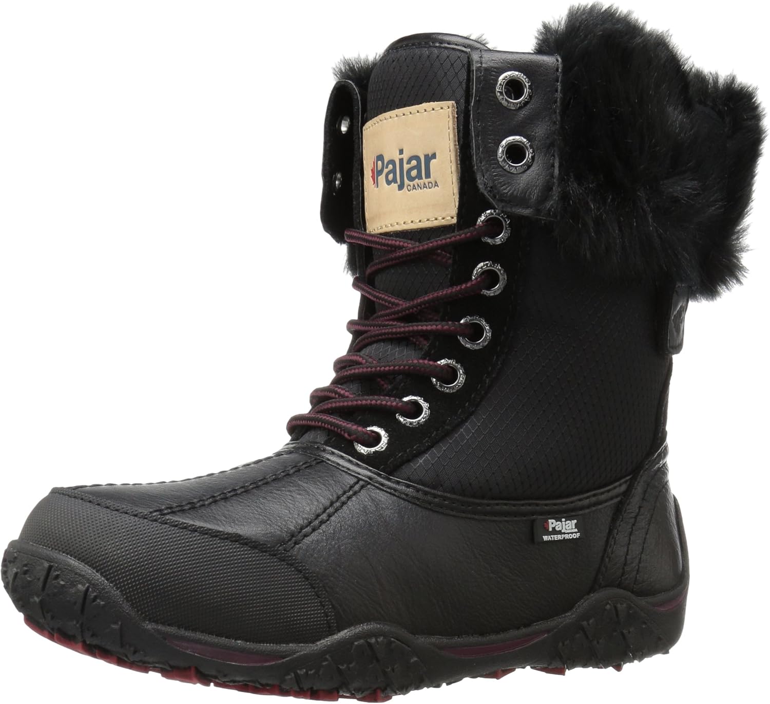 PAJAR Women's Gabby Snow Boot, Black/Black, 42 EU/11 M US