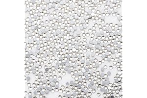 GAVIYE 1440Pcs White Crystal Rhinestones,Glass Flatback Rhinestones Small Gemstones for Nail Face Makeup Art Crafts Clothes Decoration -(SS4,1.6mm,White)