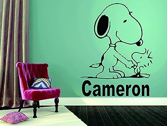 Nursery Decor Snoopy Good Night Sleep Wall Decals For Kids Bedroom