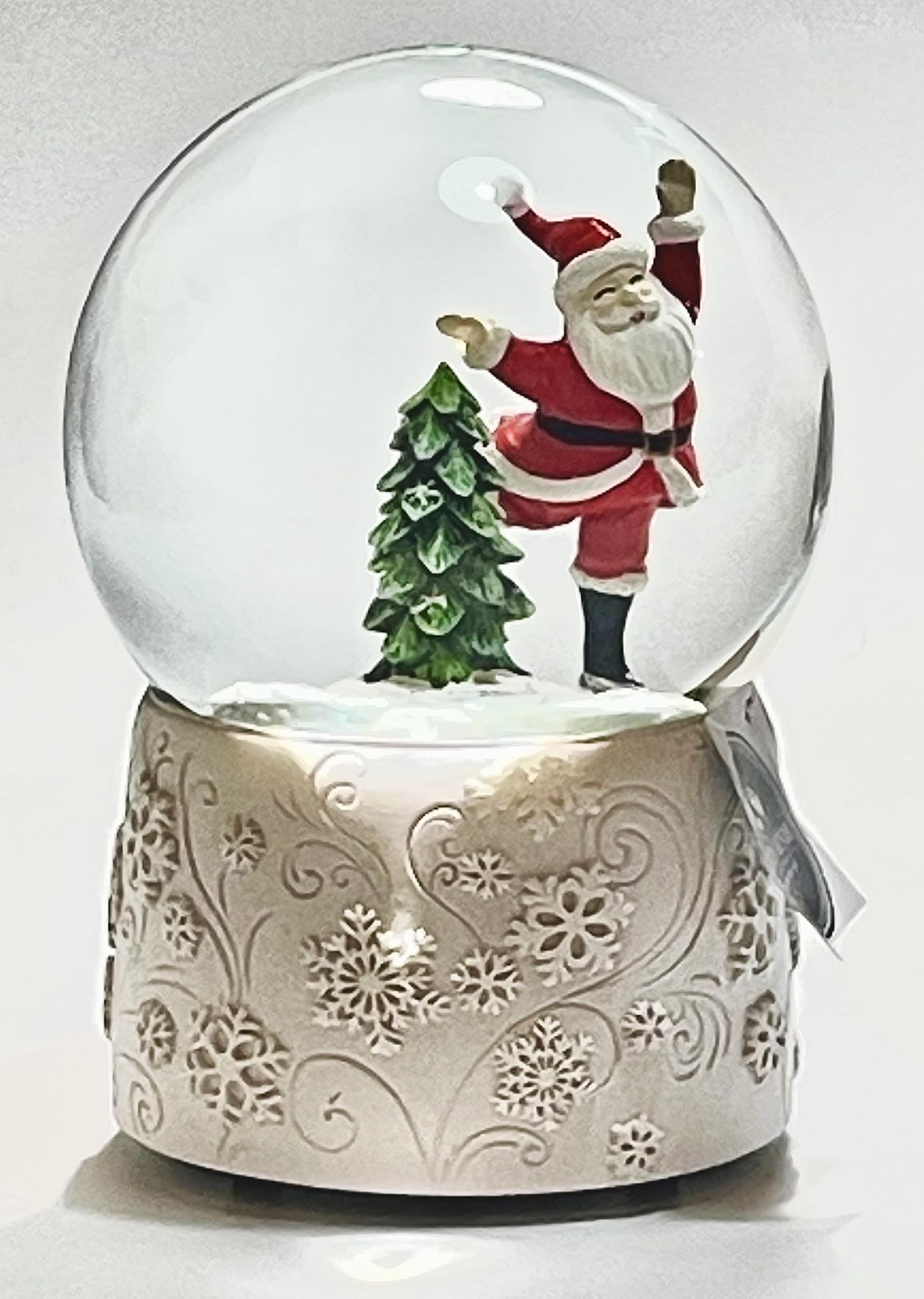 Heaven Sends Tabletop Rotating Santa Snow Globe 12x12x17.5cm