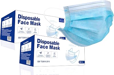 VIROSA Extra VALUE 3 Layer Face Masks Pack of 100 Blue