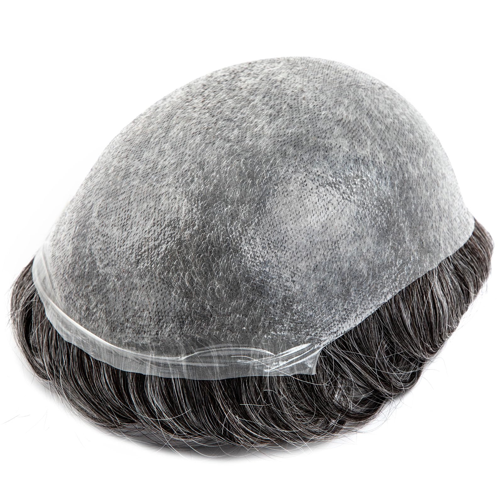 Men's Toupee Real Hair Ultra-Thin 0.03mm Skin Toupee for Men Light Medium Density Hairpiece Base Size 8x10 Inch 100% Human Hair System for Men （#240） — image 1