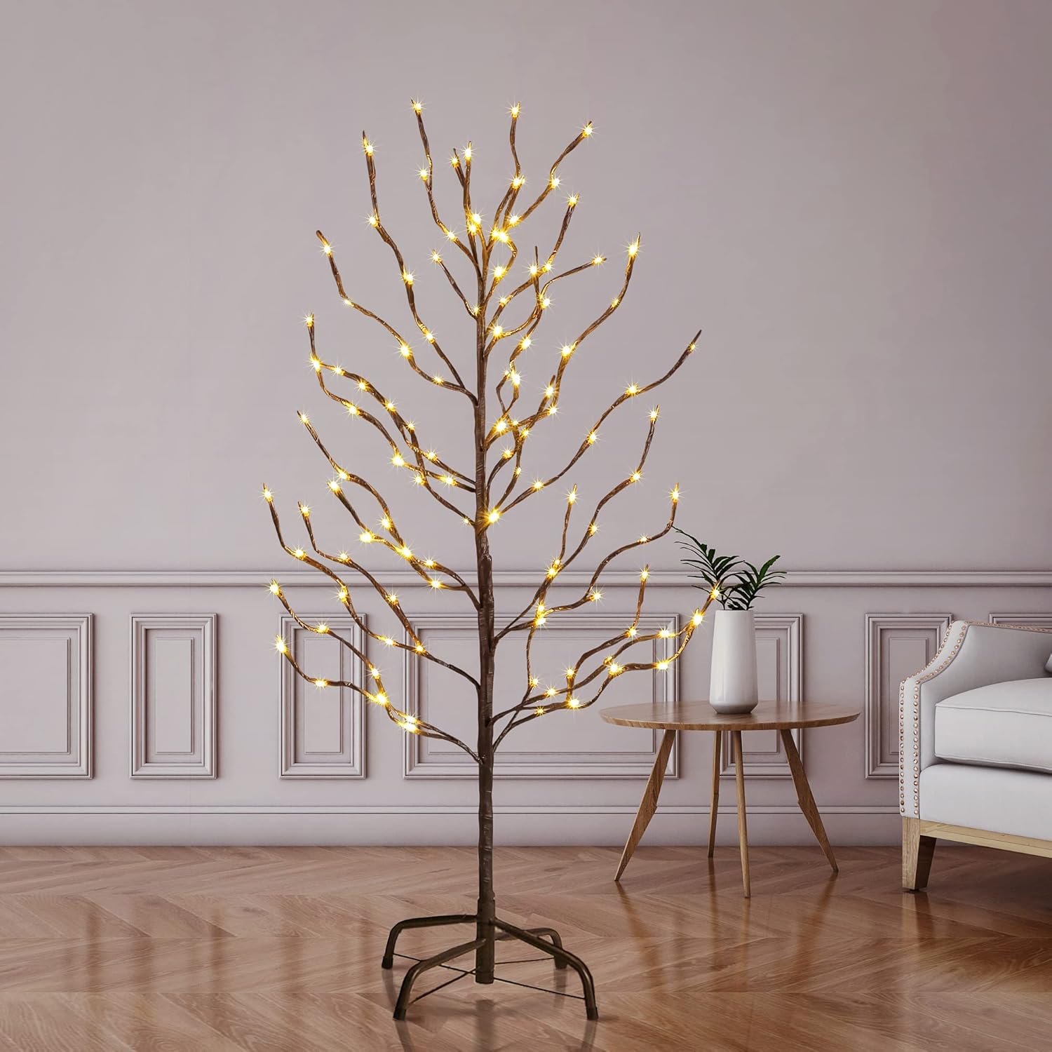 Trees - LIGHTSHARE 3FT 112LED Star Light Tree, for Home Festival Party Christmas, Indoor and Outdoor Use, Warm White