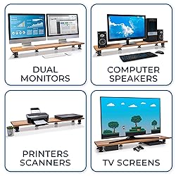 Nordik Large Dual Monitor Riser for 2 - Premium