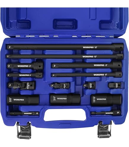 RATELWORKSWPT EXTENSION UNITエクステンションユニット WORKPRO 18-Piece Impact Socket Extension Set, Includes