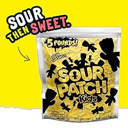 SOUR PATCH KIDS Yellow Lemon Soft & Chewy Candy, 5