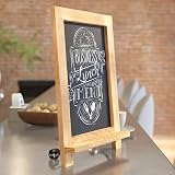 HBCY Creations Rustic Wood Chalkboard 24cm x 35.5cm with Metal Stand view 5