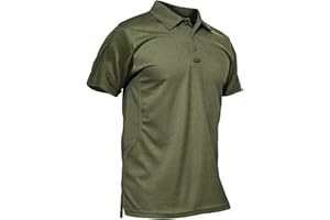MAGCOMSEN Men's Polo Shirt Quick Dry Performance Short Sleeve Tactical Shirts Pique Jersey Golf Shirt