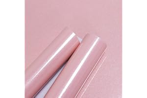 TODUSO 15.8’’×118.1’’Glossy Pink Contact Paper Peel and Stick Countertop Contact Paper Self-Adhesive Removable Glitter Contact Paper Waterproof Wallpaper Decorative Kitchen Cabinet Shelf Drawer Vinyl Film