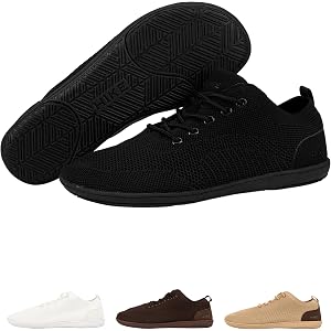 Hike Footwear HF Range Men's Barefoot Shoes, Wide Toe Box | Hands-free slip-on Heel Pillow design, Air-Cooled Memory Foam ins