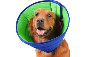 Soft Dog Cone Collar for Dogs After Surgery, Elizabethan Dog Cone Alternative, Breathable Dog Cones for Dogs and Cats, Adjust