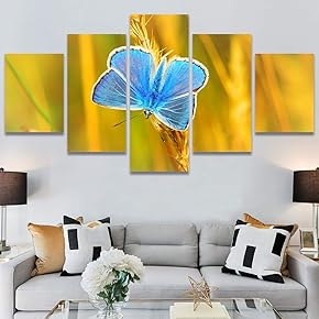SIGNWIN 5 Panel Canvas Wall Art Open Wings...