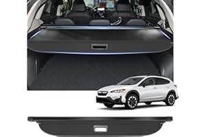 Fannyc Cargo Cover Fit for Subaru Crosstrek and Impreza 2018-2023(Not Fit for Plug-in and Hybrid Models) Accessories,Retractable Rear Trunk Cover Luggage Security Shield Shade Cover
