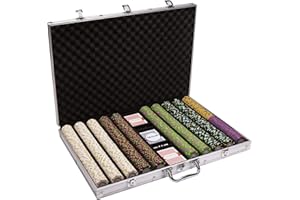 Claysmith Gaming 1,000 Ct The Mint Poker Set - 13g Clay Composite Chips with Aluminum Case, Playing Cards, & Dealer Button