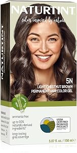 Naturtint 5N Light Chestnut Brown Permanent Hair Color (Pack of 1), Ammonia Free, Vegan, Cruelty Free, up to 100% Gray Covera