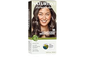 Naturtint 5N Light Chestnut Brown Permanent Hair Color (Pack of 1), Ammonia Free, Vegan, Cruelty Free, up to 100% Gray Coverage, Long Lasting Results (Packaging may vary)