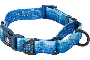 Leash Boss Martingale Collar for Dogs | Reflective Nylon Dog Collar for Large Dogs, Medium and Small Dogs | No Pull Pet Training Collar | Quick Release Buckle, Adjustable Pet Collar