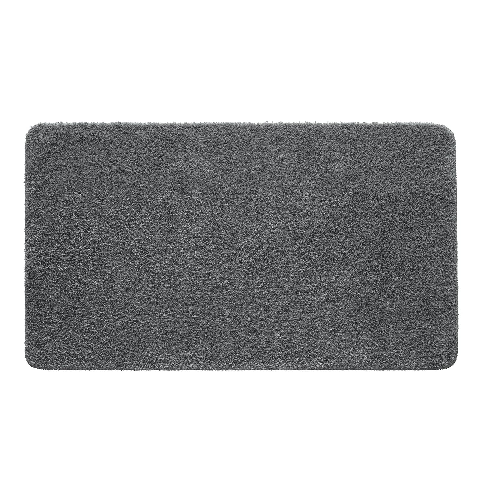 MIULEE 1 x Rectangular Bath Mat for Shower Non-Slip Soft Comfortable Tabis Absorbent Soft Microfibre Toilet Bath Mat 70 x 120 cm Grey