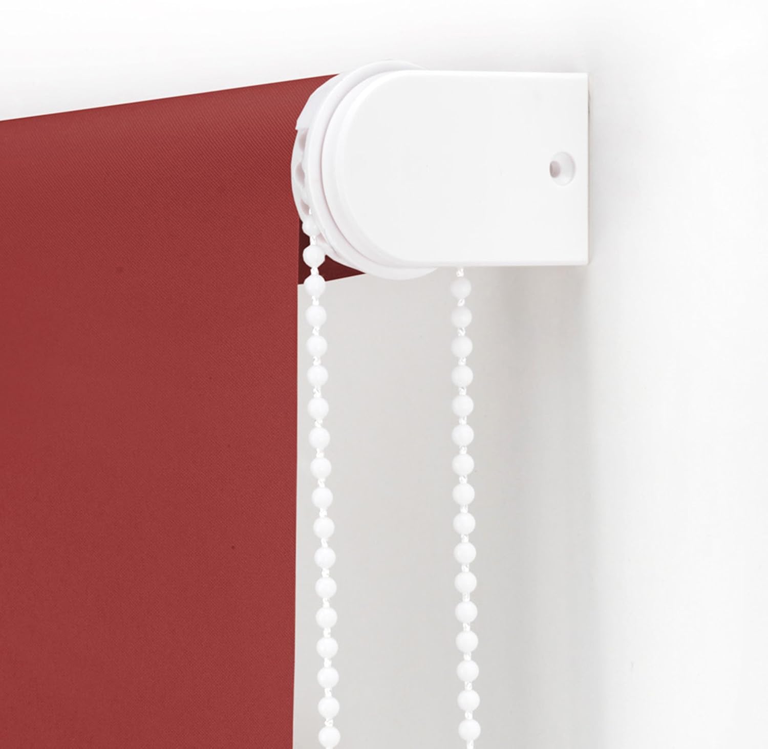 Blindecor Ara - Plain translucent roller blind, burgundy red, 100x175 cm (width x height), Rojo Burdeos, 100W x 175H cm - Image 4
