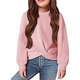 Arshiner Girl's Sweaters Kids Twist Front Cute Pullover Knitted Jumper Fall Winter Clothes
