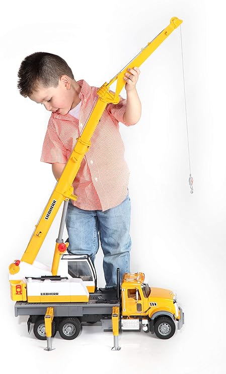 bruder mack granite liebherr crane truck