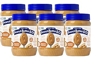 Peanut Butter & Co. Smooth Operator Peanut Butter, Non-GMO Project Verified, Gluten Free, Vegan, 16 Ounce (Pack of 6)