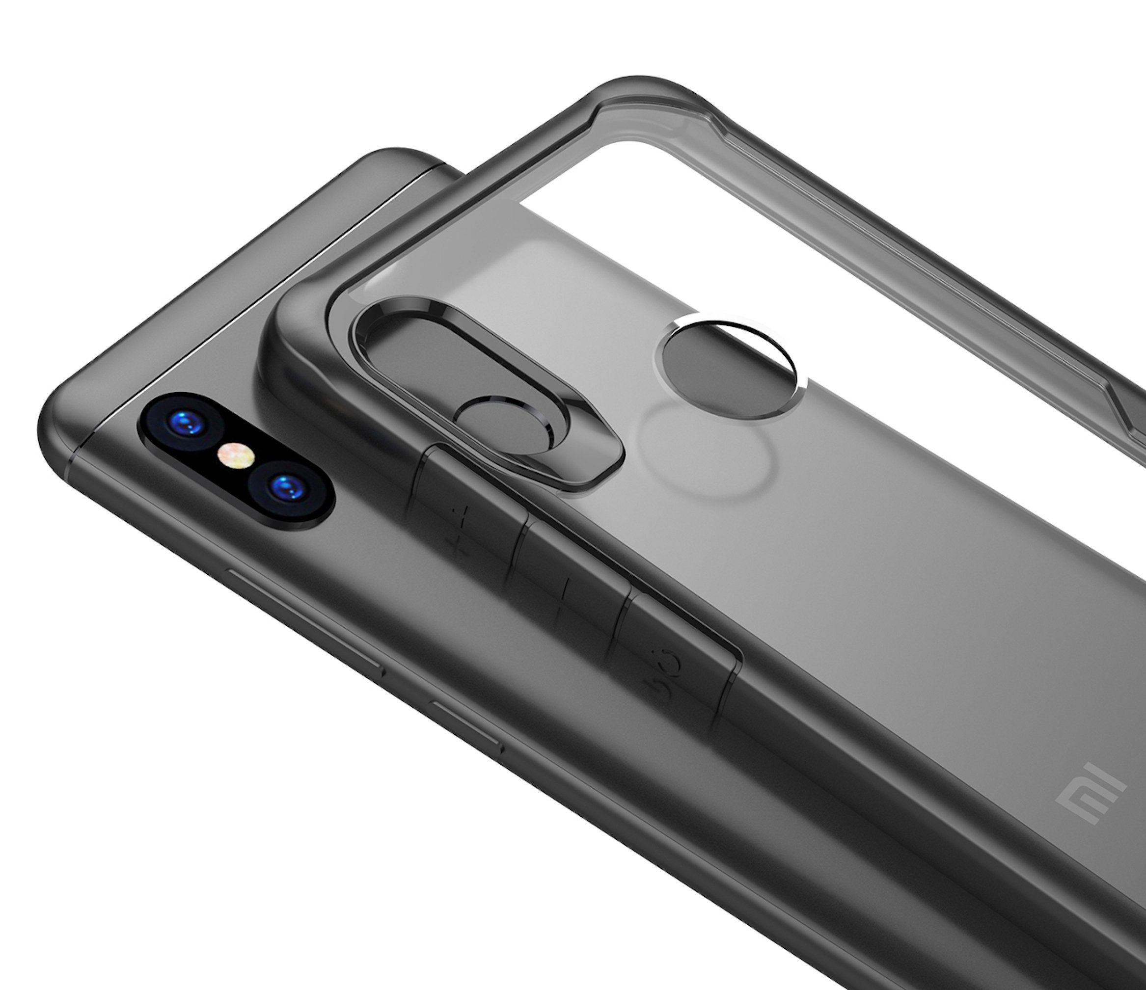 BOUNCEBACK Xiaomi Mi Redmi Note Pro (Robust Series) Shock Proof Anti Slip  Transparent Soft TPU Back Cover for Xiaomi Mi Redmi Note Pro Charcoal