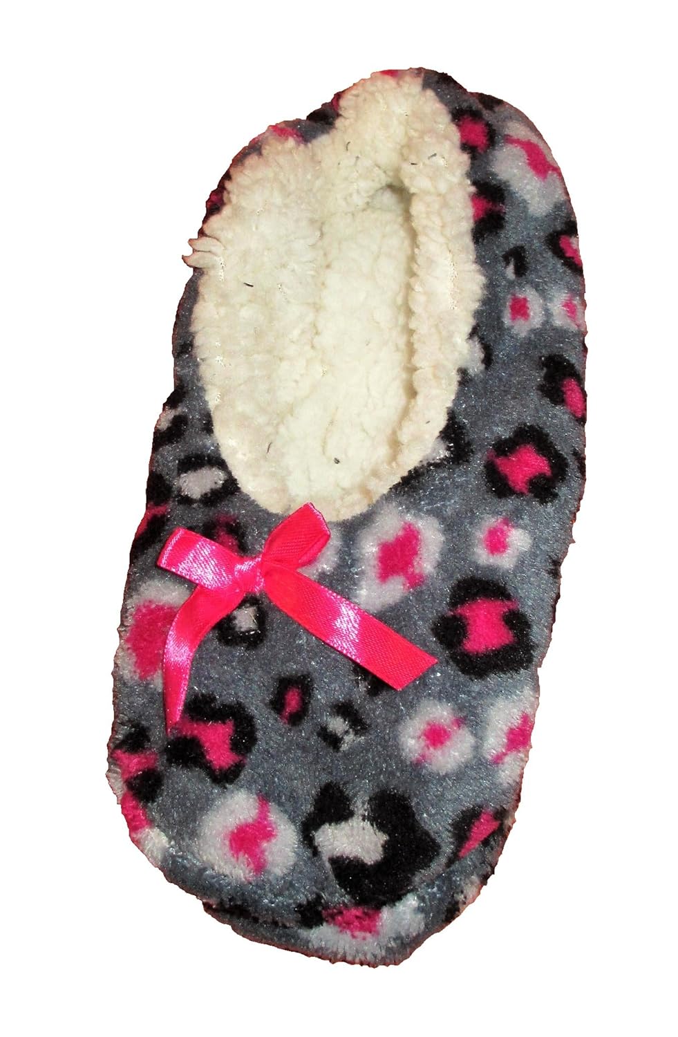 gray leopard slippers